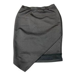 Bisou Bisou Fall Straight Black Pencil Skirt Size L.